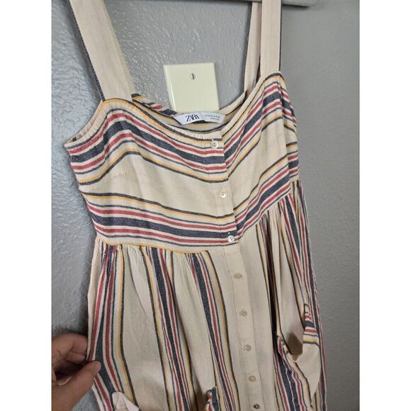 Zara Women's Striped Button Down Maxi Dress Size Small - Picture 7 of 8
